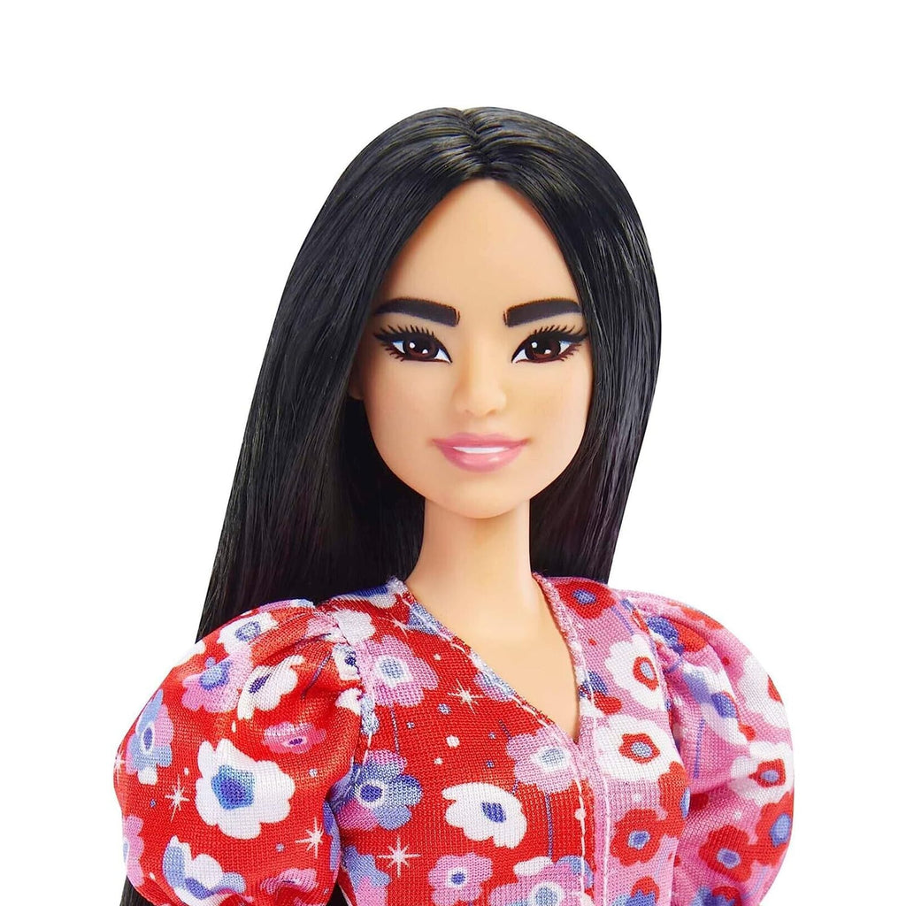 Barbie Fashionista Doll - Pink/Red Flower Dress, product image 2