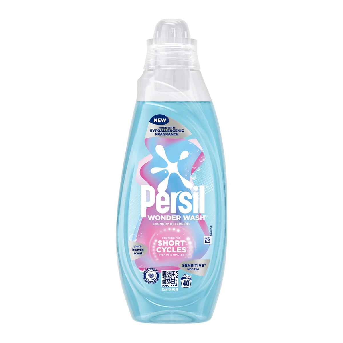 Persil Wonder Wash Liquid Detergent 1.08 Litres 40 Washes - Non Bio Sensitive