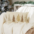 Winter Luxe Beaded Tree Cushion
