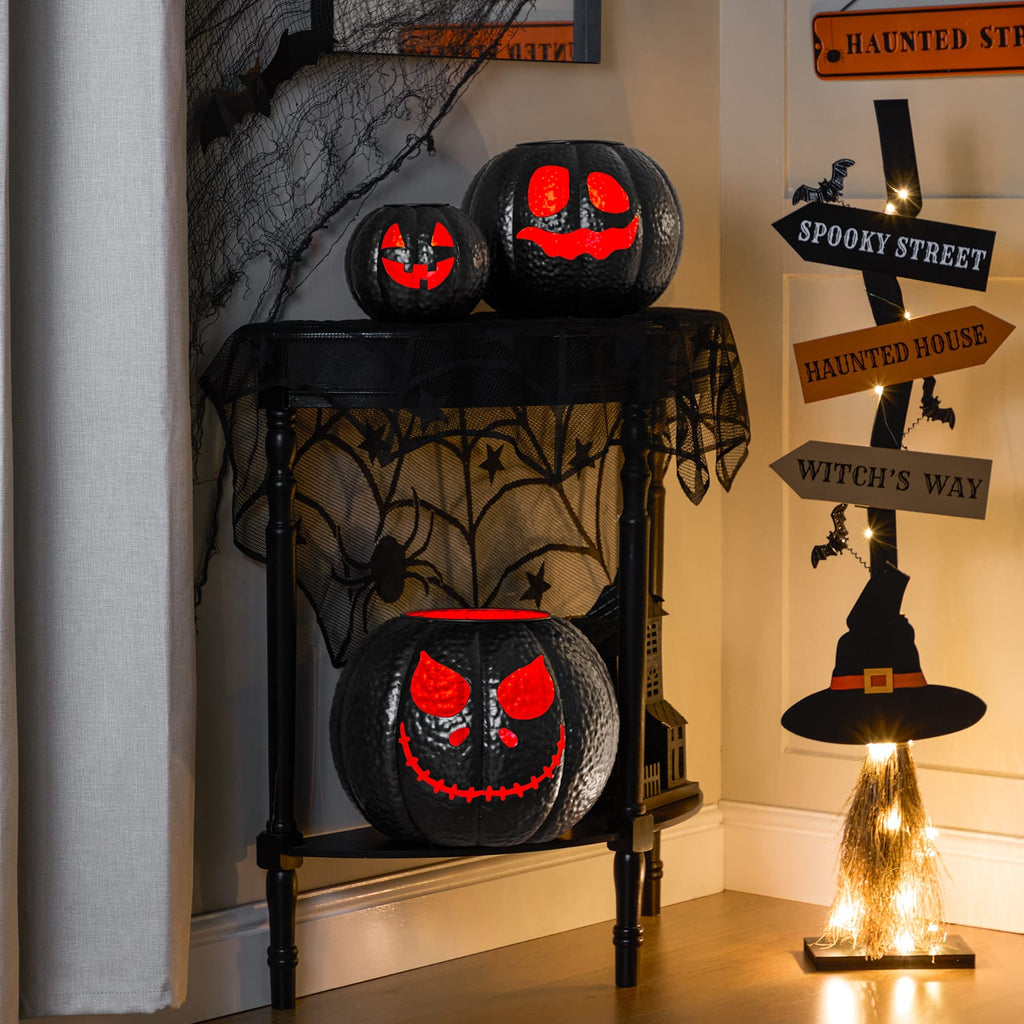 Hallow Scream 3 Stacking Metal Pumpkins, product image 2