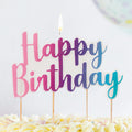 Let's Party Pastel Happy Birthday Candle Topper