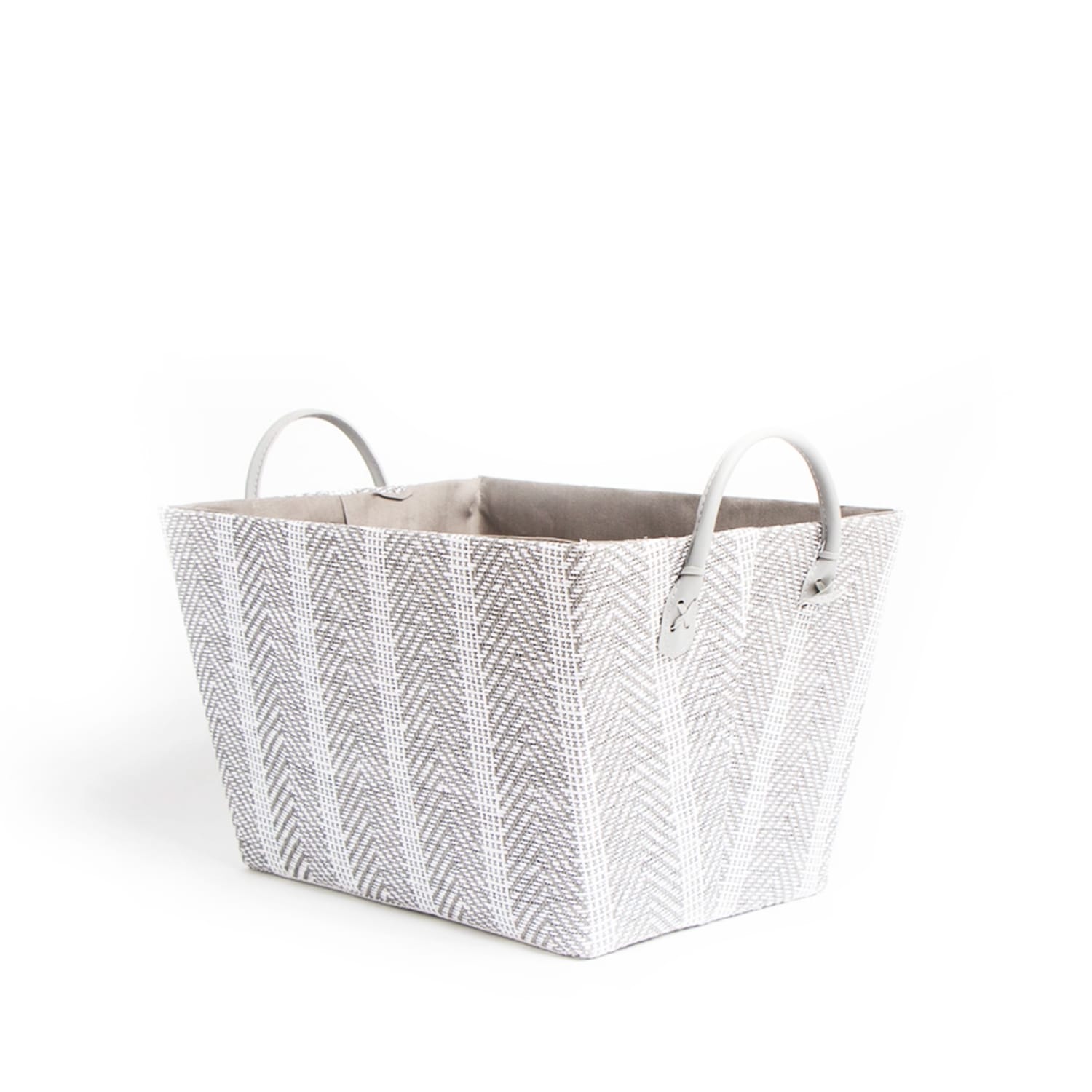 Home Collections Foldable Fabric Storage Basket With Handle Chevron